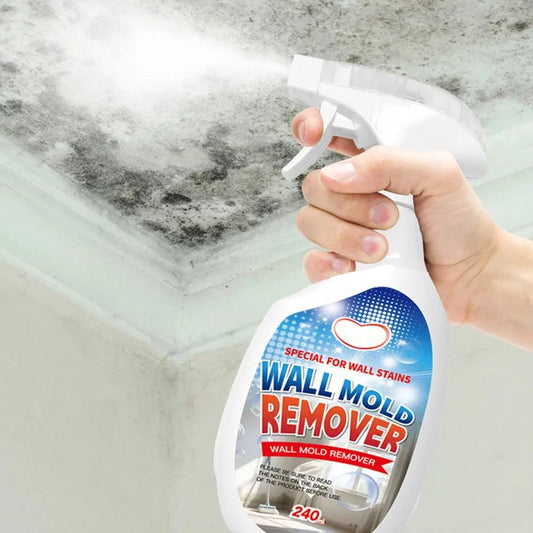 240ML Wall Mold Remover Spray bottle on bathroom tile removing mildew and mold effectively