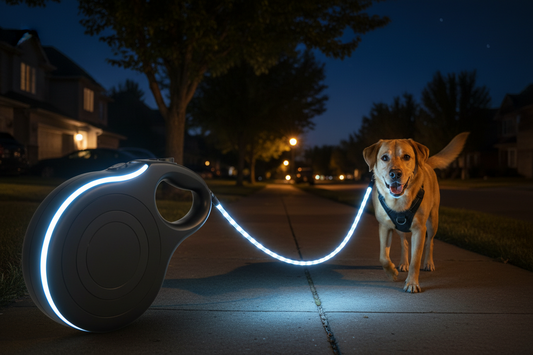 Walk Smarter at Night: The Automatic Retractable Lighting Dog Leash