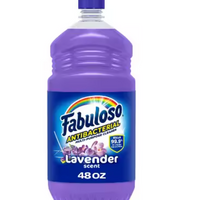 Fabuloso Antibacterial Lavender Multi-Purpose Cleaner 48 fl oz bottle with antibacterial formula and fresh lavender scent
